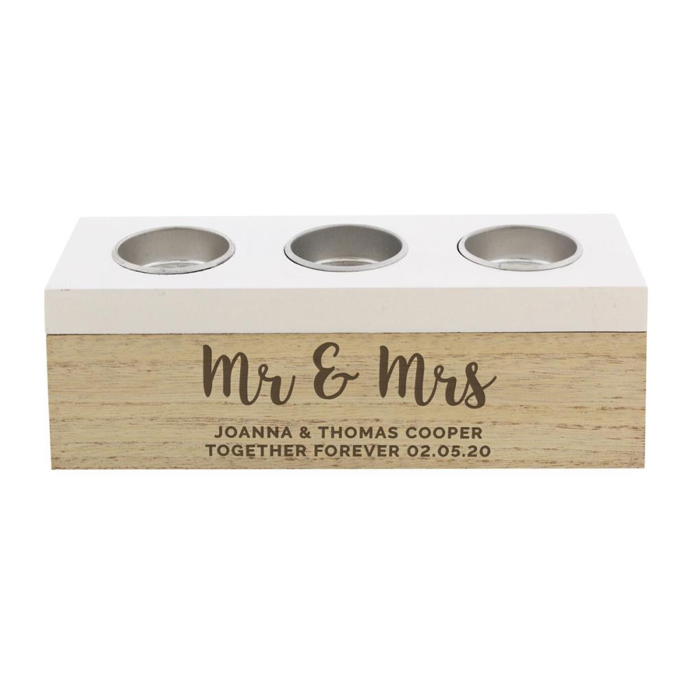 Personalised Free Text Triple Tea Light Box £13.49